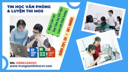 Trung tâm Tin học VT - Chuyên dạy Tin học Văn phòng & MOS